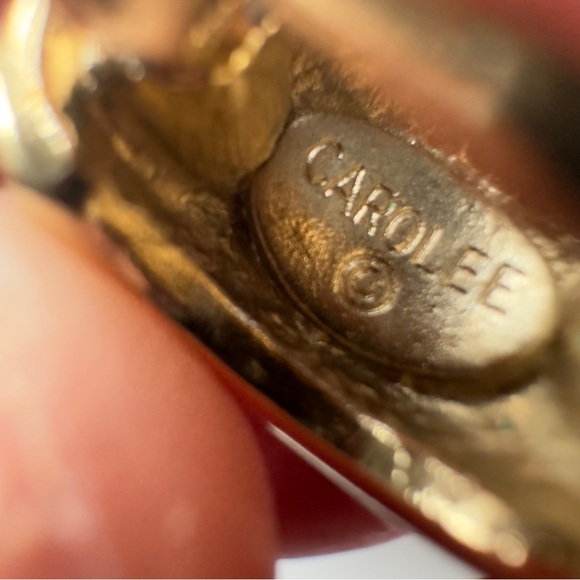 Vintage Carolee Rhinestone Pave Clip On Earrings - Picture 10 of 11